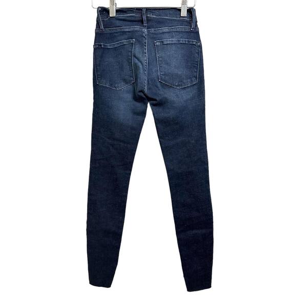 Frame Le Skinny De Jeanne Raw Cut Step Hem Denim Stretch Jeans Size 23 #LSJRS206 - Picture 7 of 7
